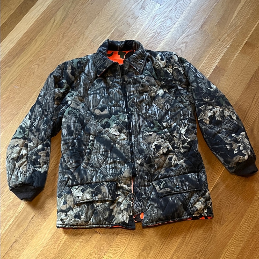 Muleskins Reversible Hunting Jacket with Hood, Men’s Size Medium Tall